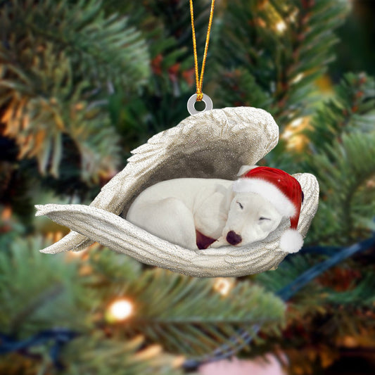 White Staffie Sleeping Angel Christmas Ornament Godmerc - Best gifts your whole family