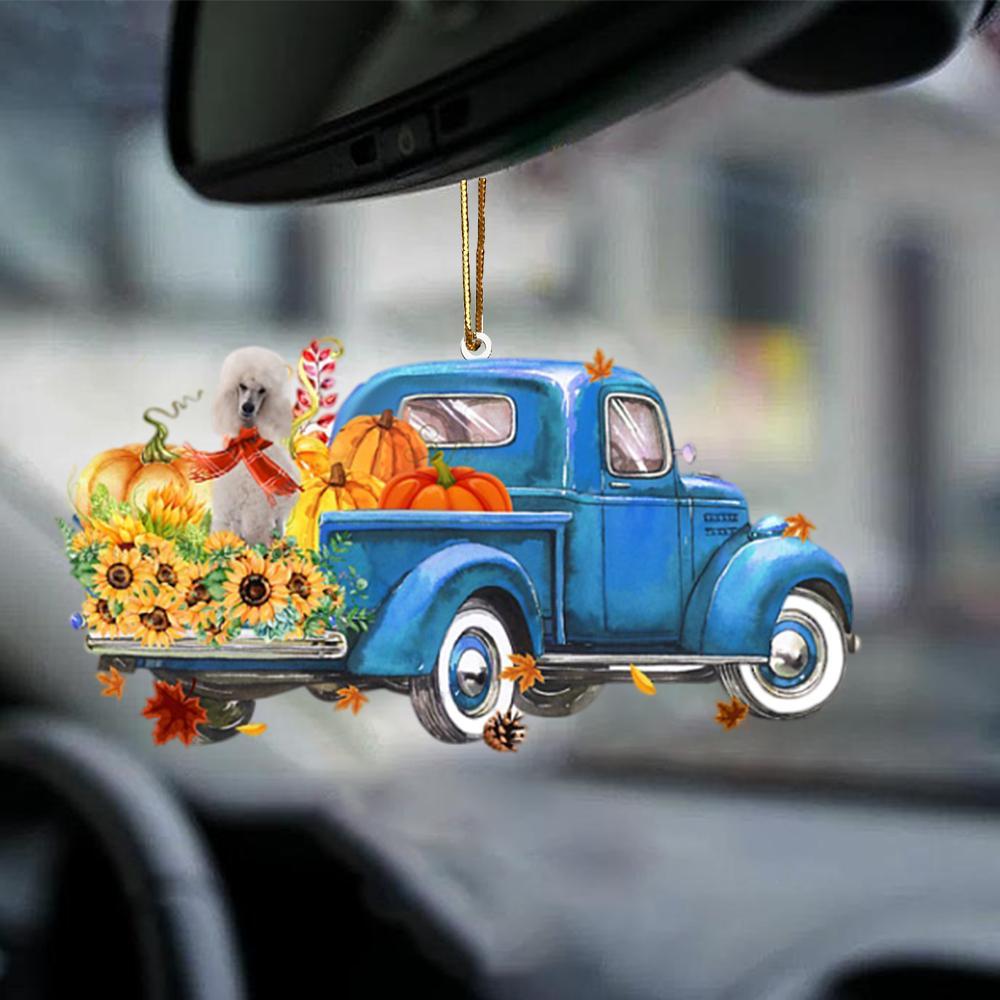 White Standard Poodle-Little Pumpkin-Two Sided Ornament - Best gifts your whole family