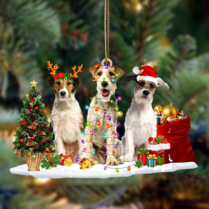 Wire Fox Terrier-Christmas Dog Friends Hanging Ornament - Best gifts your whole family