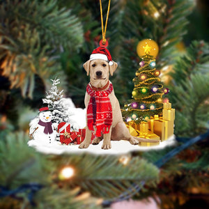 Yellow Labrador Retriever Christmas Ornament Christmas Tree Hanging Acrylic Ornament Gift - Best gifts your whole family