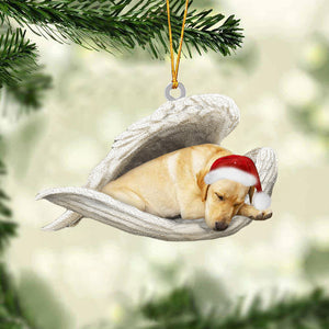 Yellow Labrador Sleeping Angel Christmas Ornament Dog Christmas Hanging Ornament - Best gifts your whole family