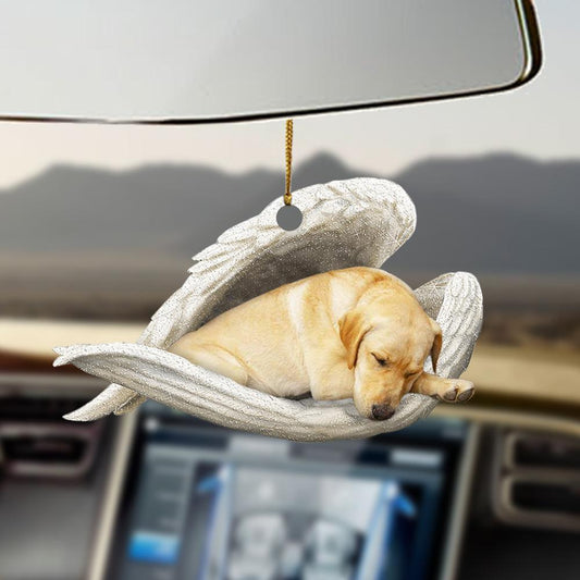 Yellow Labrador sleeping angel for Labrador lover dog mom ornament - Best gifts your whole family