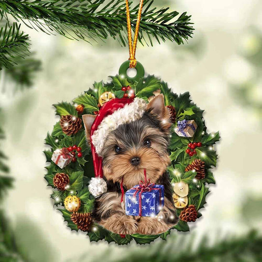 Yorkshire Terrier and Christmas gift for her gift for him gift for Yorkshire Terrier lover ornament, Christmas Ornament - Best gifts your whole family