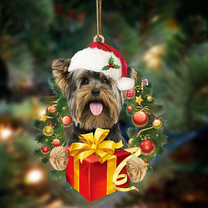 Yorkshire Terrier-Dogs Give Gifts Hanging Ornament - Best gifts your whole family