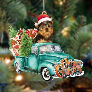 Yorkshire Terrier-Green Truck Hanging Ornament - Best gifts your whole family